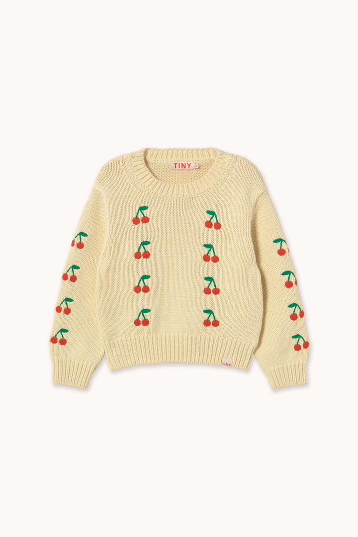 [Tinycottons] Mini Cherries Sweater - Dusty Yellow