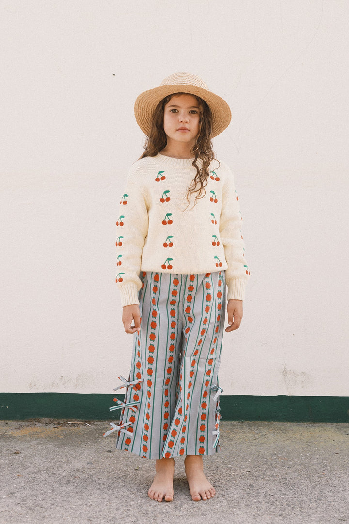 [Tinycottons] Mini Cherries Sweater - Dusty Yellow