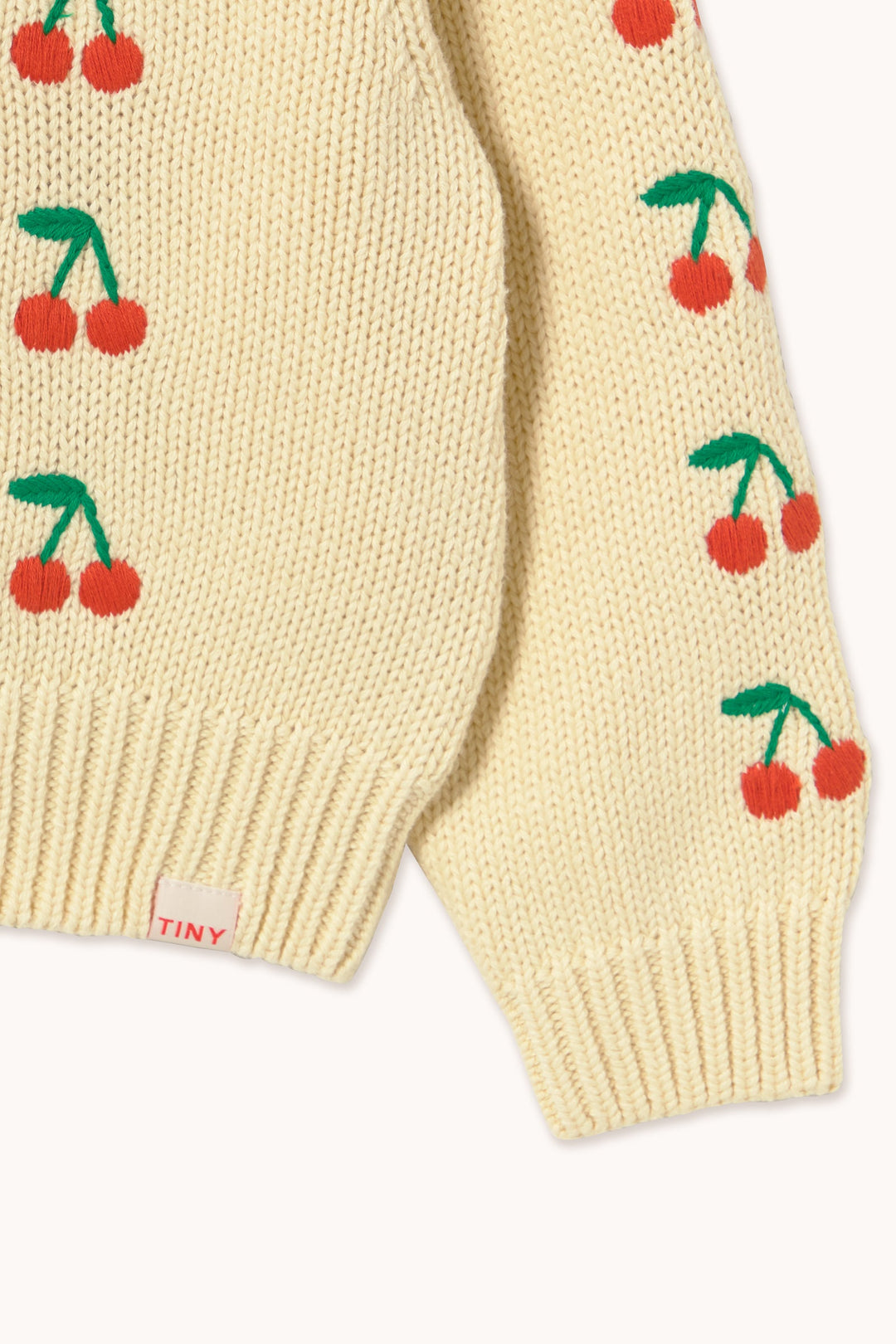 [Tinycottons] Mini Cherries Sweater - Dusty Yellow