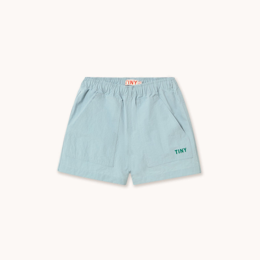 [TINYCOTTONS]Solid Woven Shorts - Washed Blue