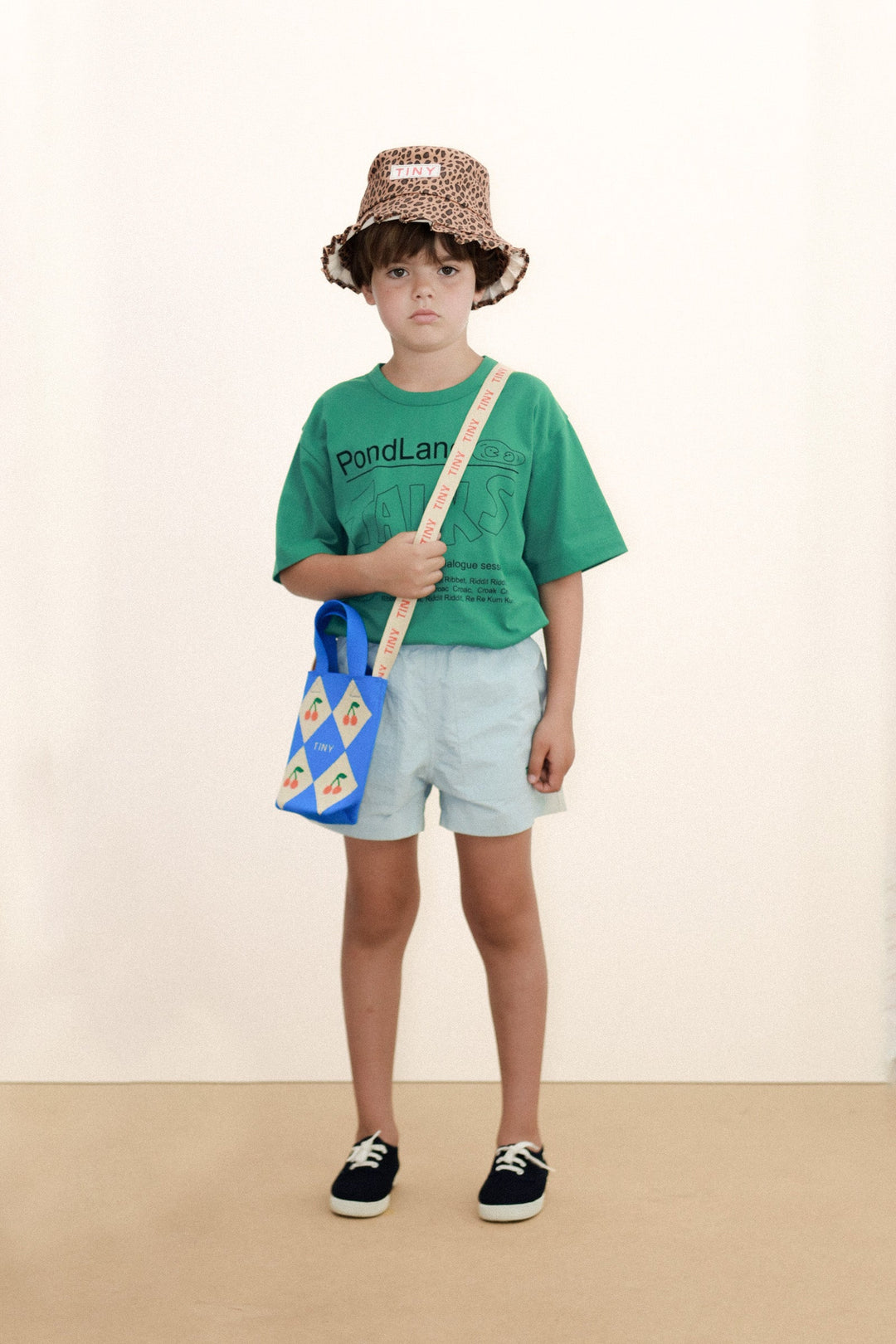 [TINYCOTTONS]Solid Woven Shorts - Washed Blue
