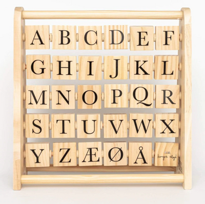 Konges slojd Abc wooden block frame - multi