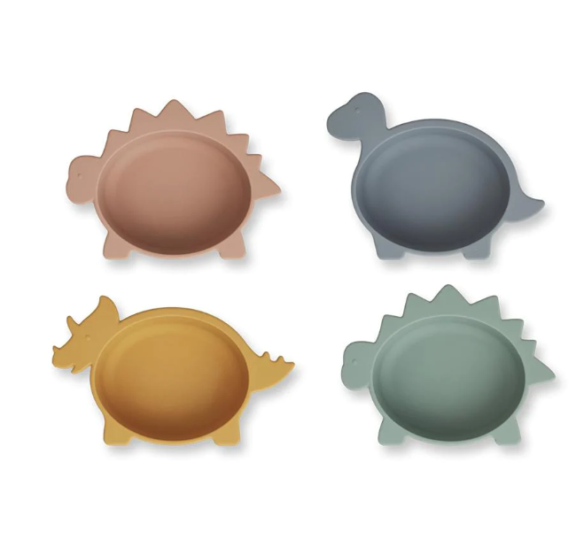 DINO SILICONE BOWLS 4 PACK