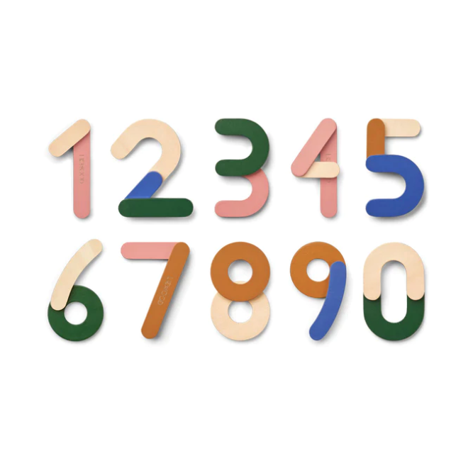 Wooden magnetic number - Eden multi mix