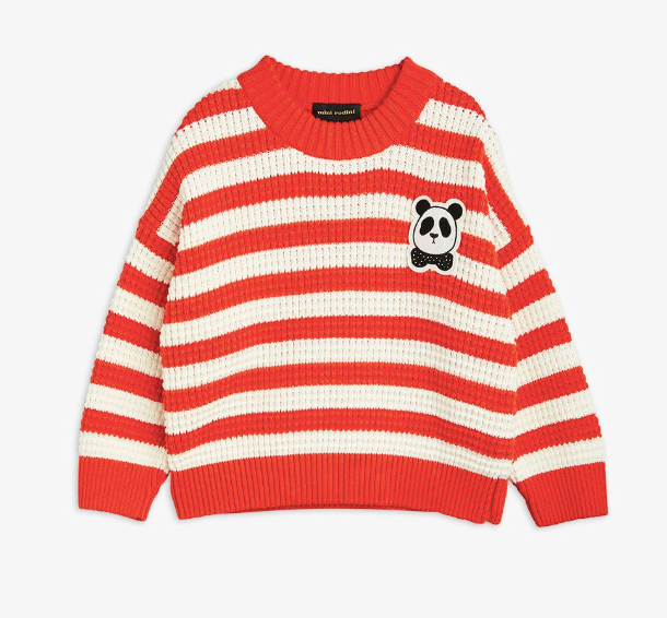 [Mini Rodini] Panda Strickpullover - rot