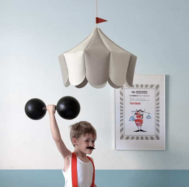 [Buo Kids] Circus Hanging Lamp - Grey