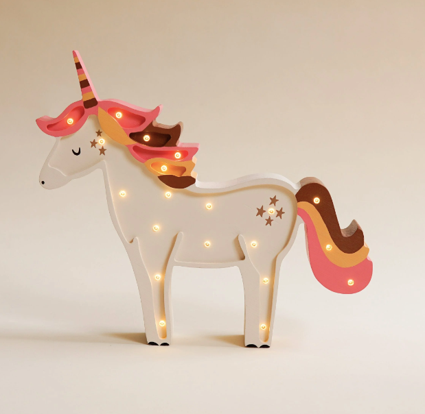 [r o o m G A G A ] Wooden Unicorn Lamp