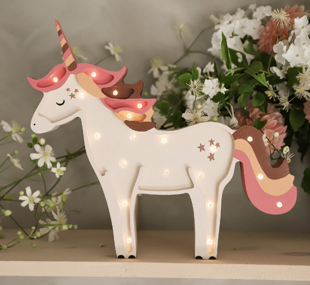[room GAGA ] Hölzerne Einhornlampe