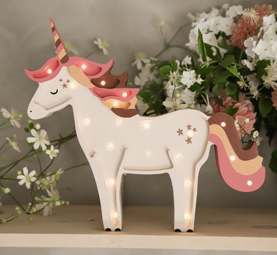 [r o o m G A G A ] Wooden Unicorn Lamp