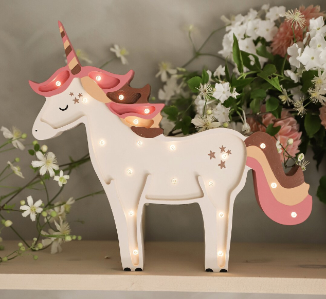 [r o o m G A G A ] Wooden Unicorn Lamp