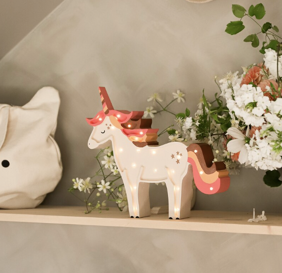 [room GAGA ] Hölzerne Einhornlampe