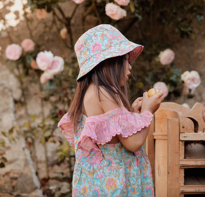 [Louise Misha] Sun Hat Lajik - Water River Flowers