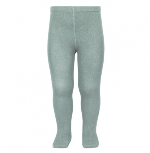 [Condor] Plain Stitch Basic Tights - [756] Dry Green