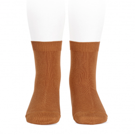 [Condor] Plain Stitch Basic Short Socks - [688 Cinnamon]