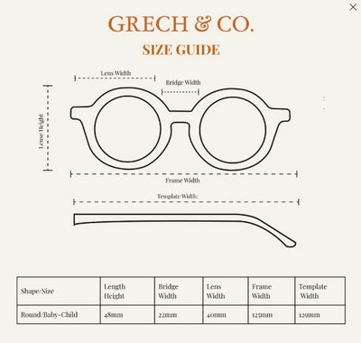 [Grech & Co.][1-8Y] Original Round Sunglasses - Sienna Gingham