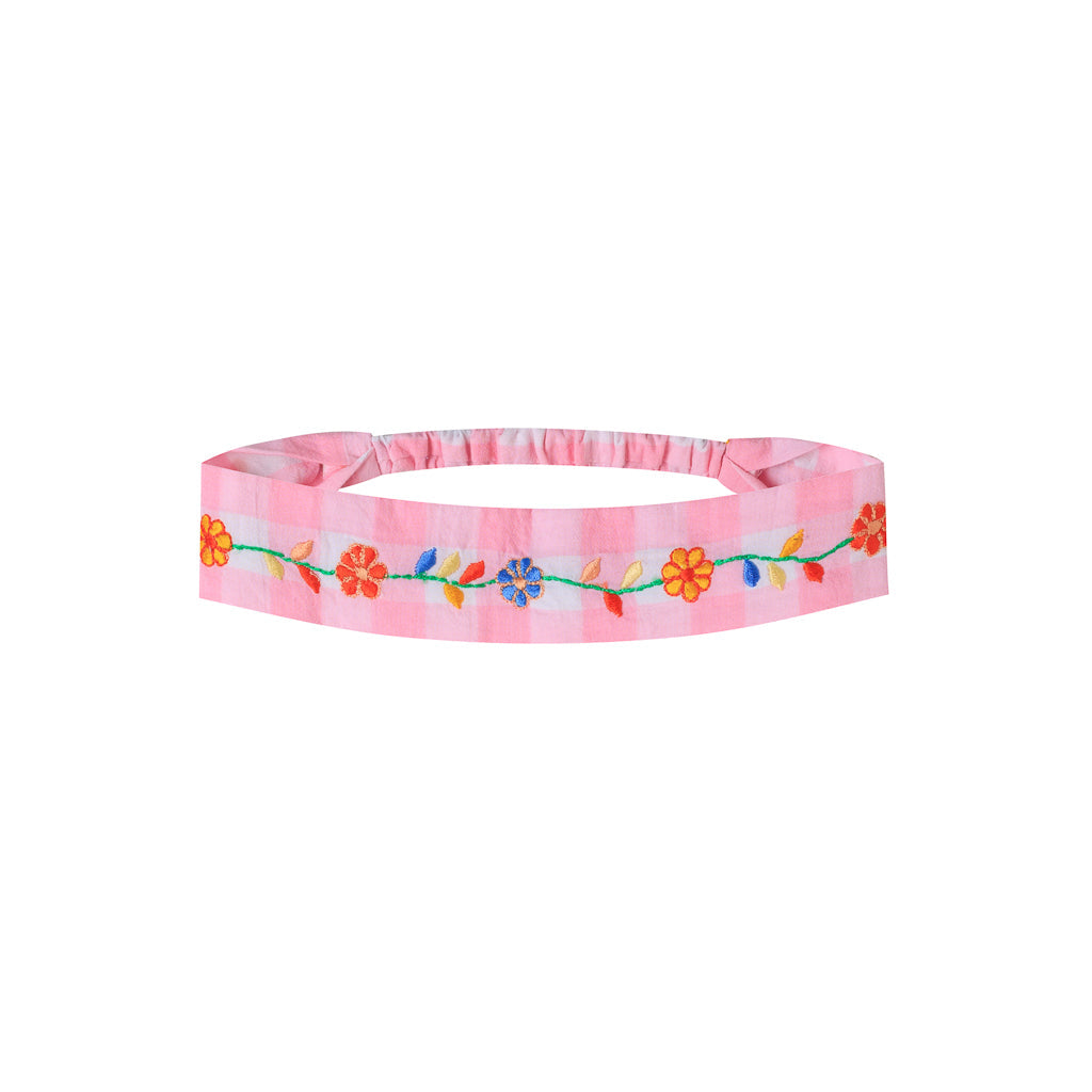 [Kidsagogo] Solange Embroidered Hair Band Vichy - Camelia