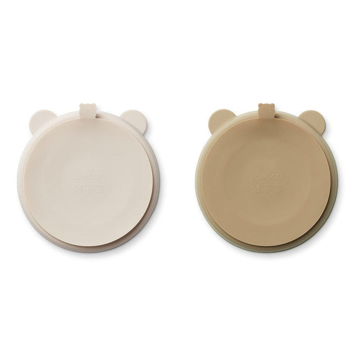 [Liewood] Stacy Divider Suction Plate 2-Pack - Sandy / Oat