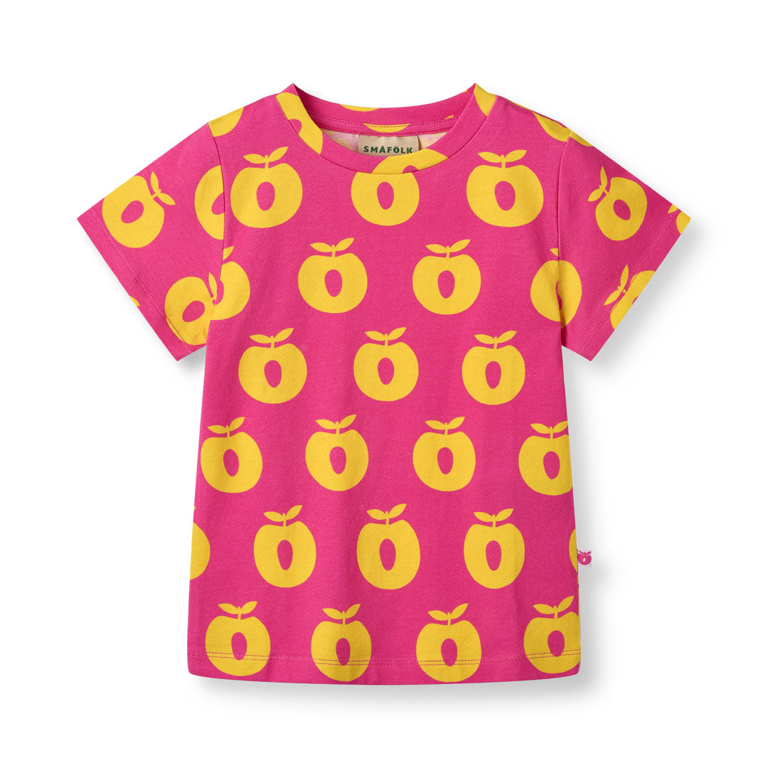 [Smafolk] T-shirt With Apple - Pink Fandango