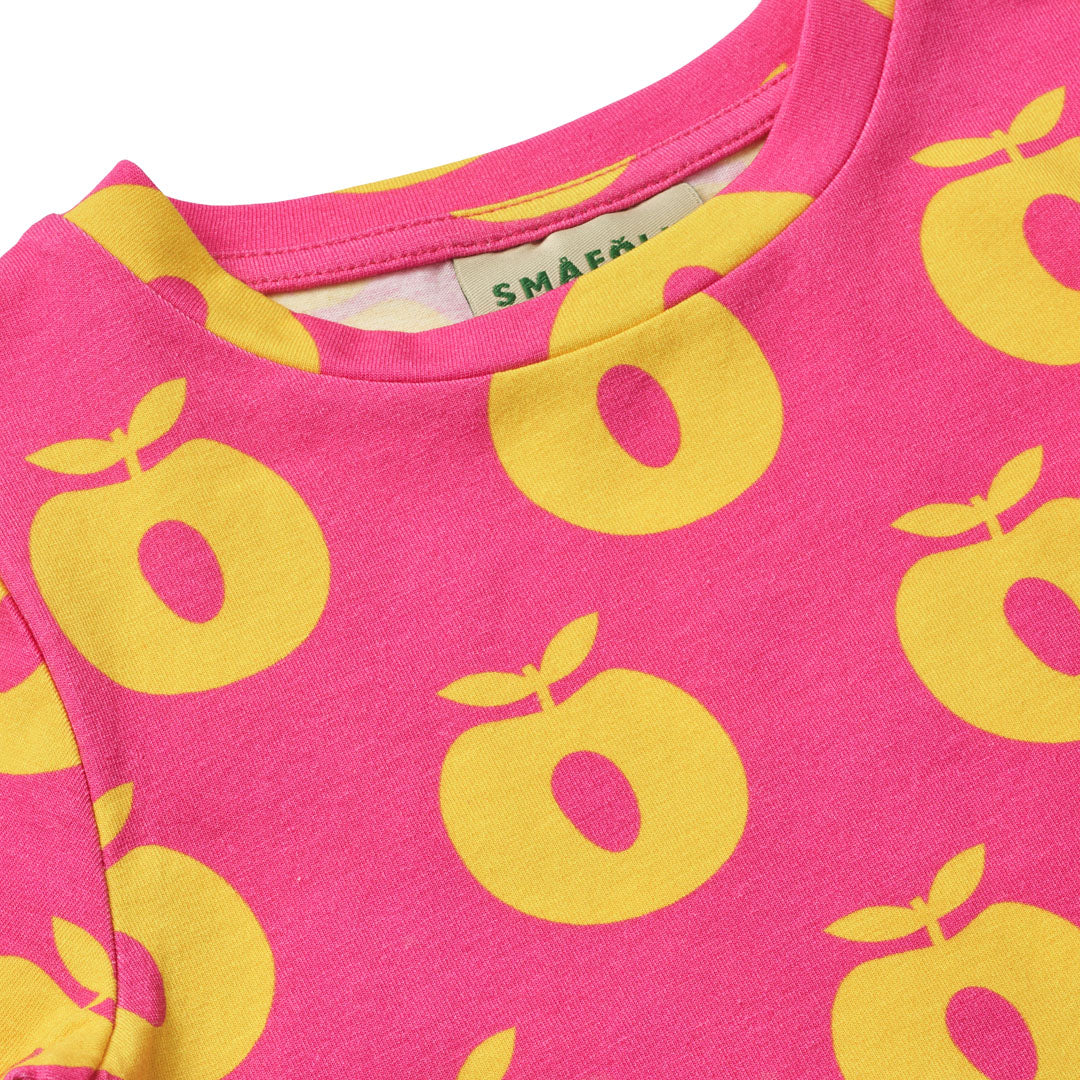 [Smafolk] T-shirt With Apple - Pink Fandango
