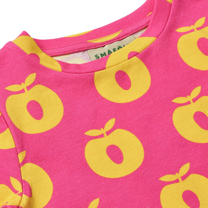 [Smafolk] T-shirt With Apple - Pink Fandango