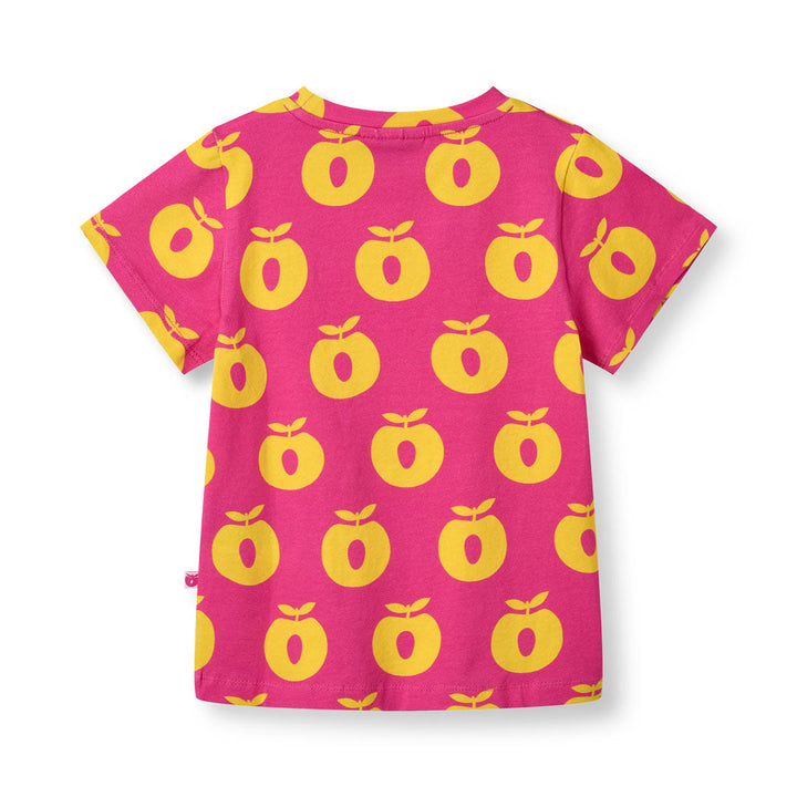 [Smafolk] T-shirt With Apple - Pink Fandango