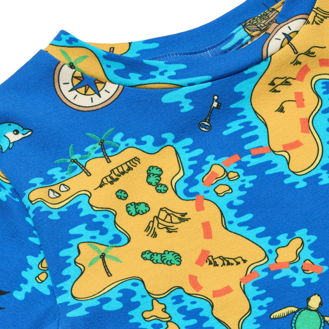 [Smafolk] T-shirt With Pirate Map - Royal Blue