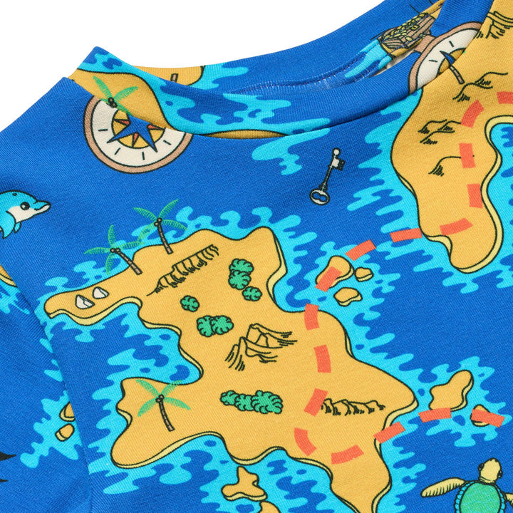 [Smafolk] T-shirt With Pirate Map - Royal Blue