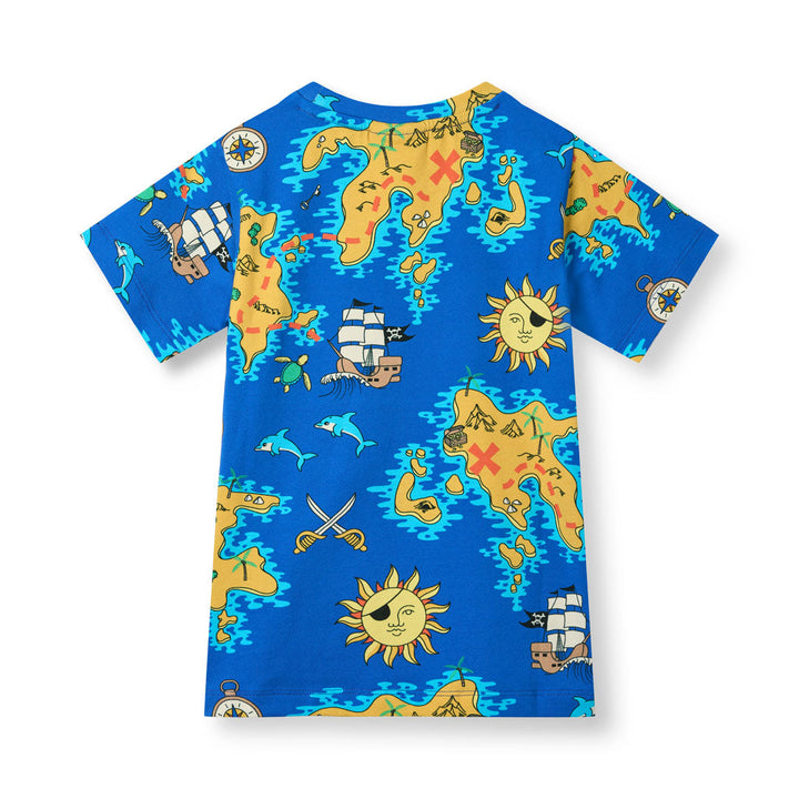 [Smafolk] T-shirt With Pirate Map - Royal Blue