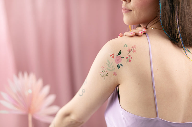 Temporary tattoos Flowers, mix