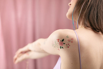 Temporäre Tattoos Blumen, Mix