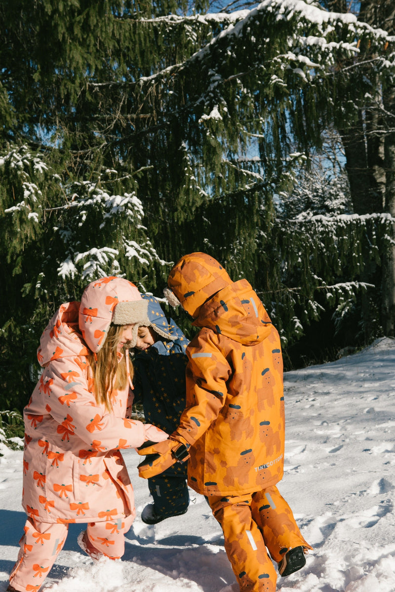 [TINY COTTONS] Schneehose mit kleiner Schleife - Pfirsich