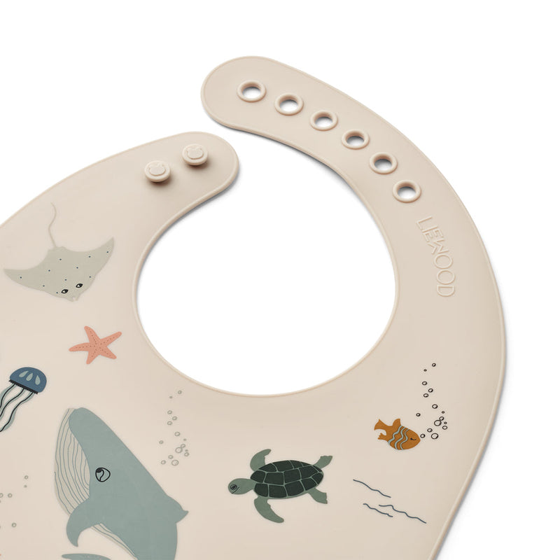 [Liewood] Tilda Printed Bib 2pack - Sea Creature / Sandy