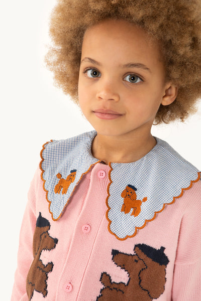 [TINY] Poodle scalloped collar blouse