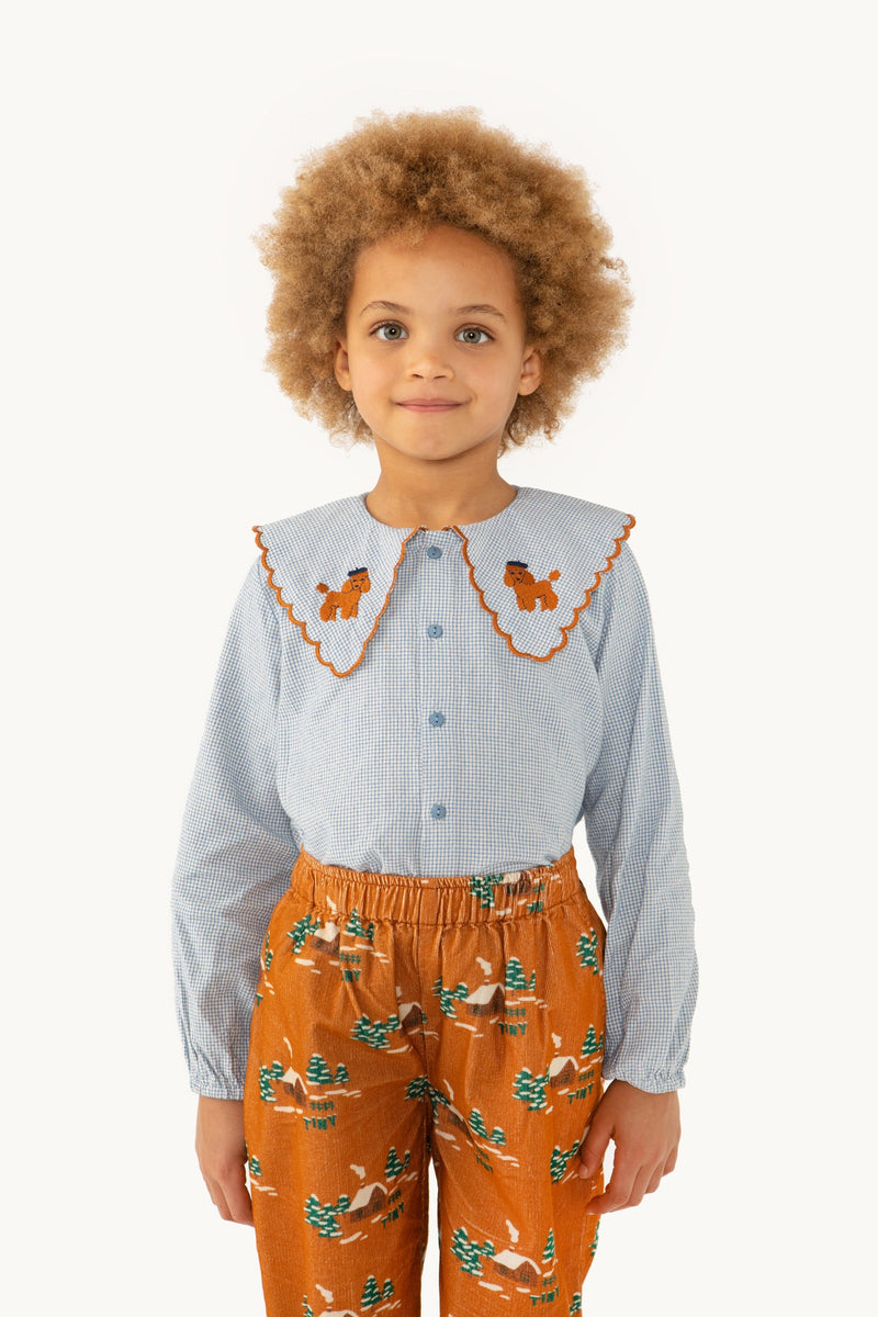 [TINY] Poodle scalloped collar blouse