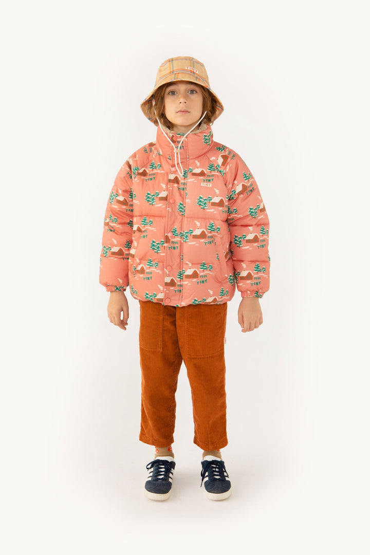 [TINY COTTONS] Kurze wattierte Cottage-Jacke - Helles Rostrot