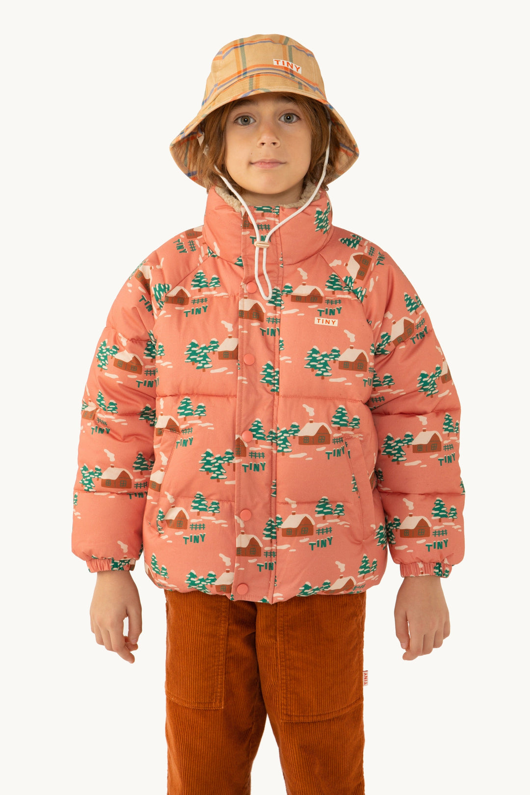 [TINY COTTONS] Kurze wattierte Cottage-Jacke - Helles Rostrot