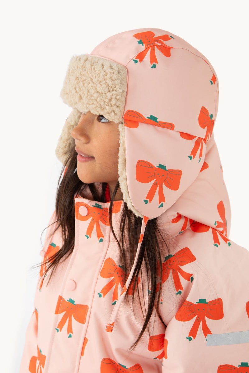 [TINY COTTONS] Tiny Bow Snow Jacket - Peach