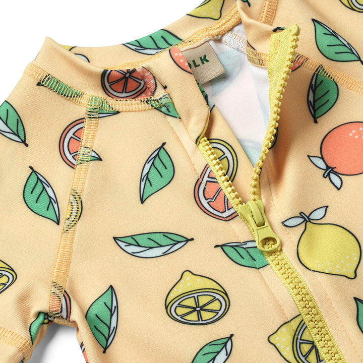 [Smafolk] UV50 Swimsuit With Lemon and Orange - Custard
