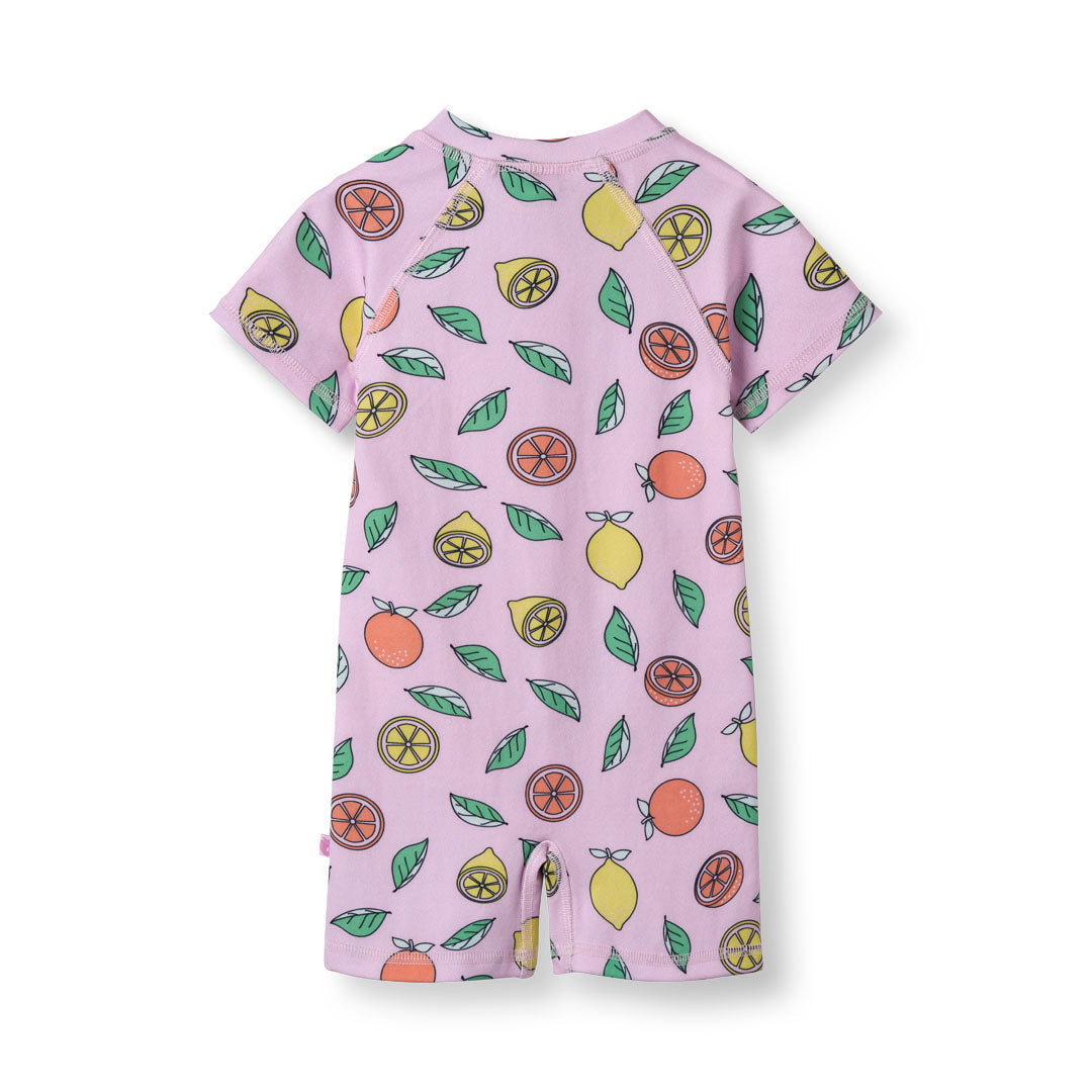 [Smafolk] UV50 Swimsuit With Lemon and Orange - Pink Lavender