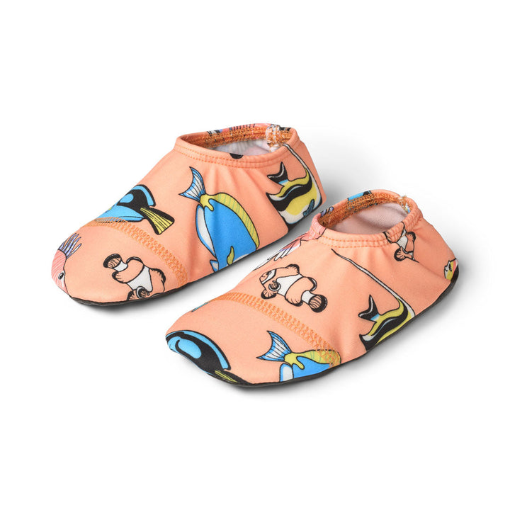 [Smafolk] Bathing Shoes For Children With Fish - Papaya