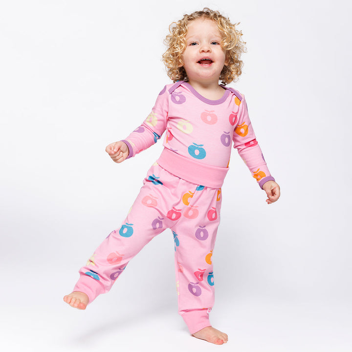 [Smafolk] Ulm Baby Pants with Apple - Pink Lilac