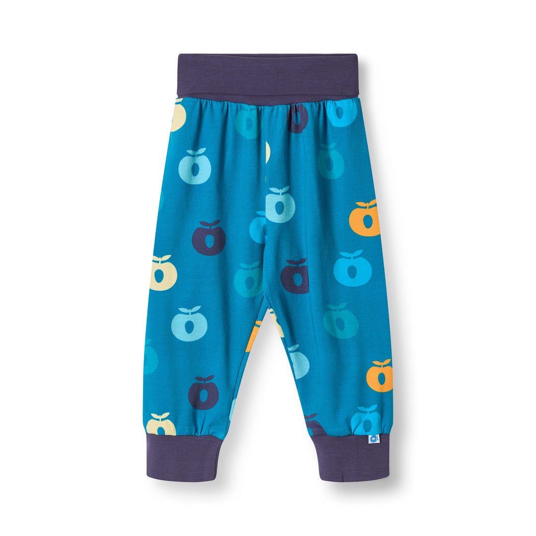 [Smafolk] Ulm Baby Pants with Apple - Solid Blue