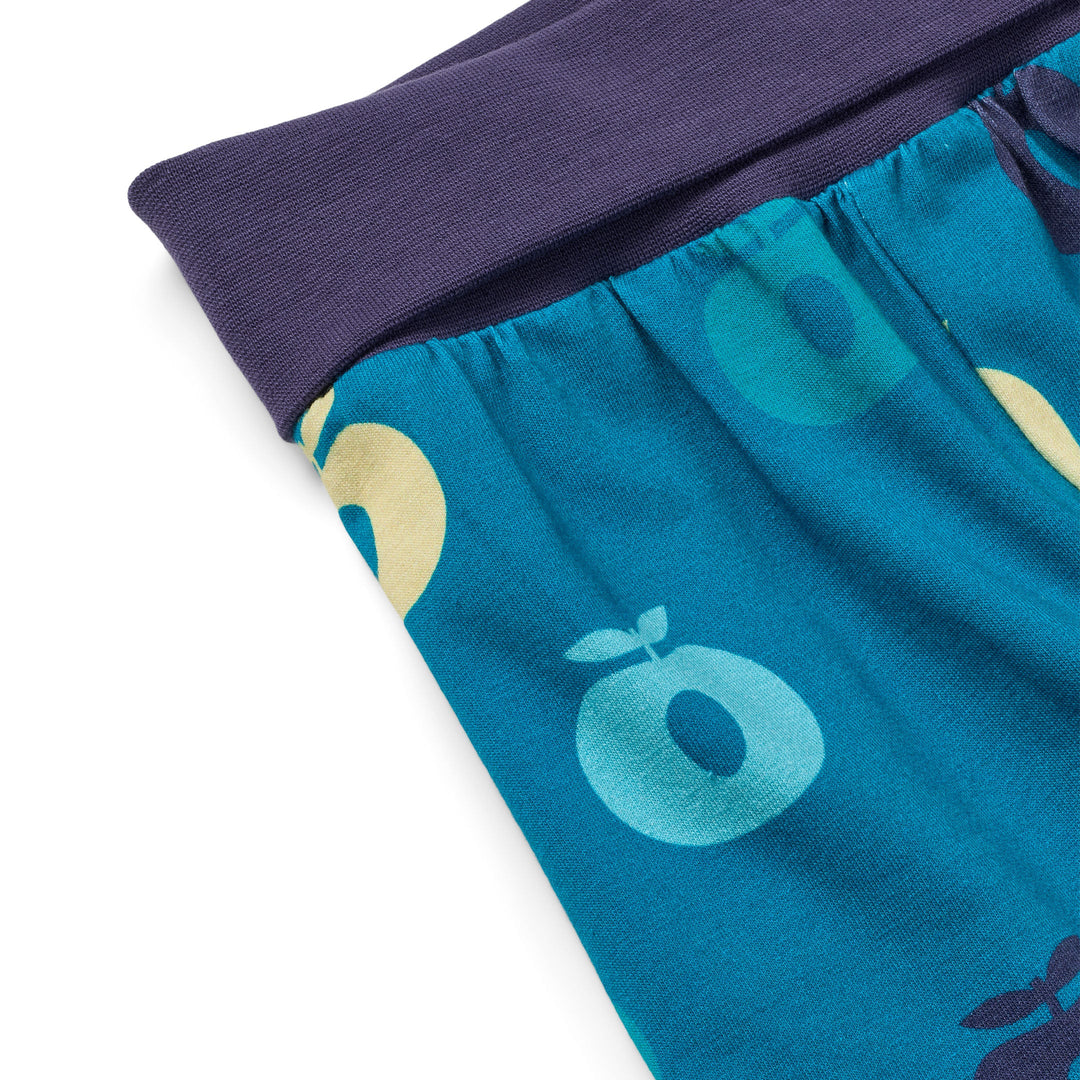 [Smafolk] Ulm Baby Pants with Apple - Solid Blue