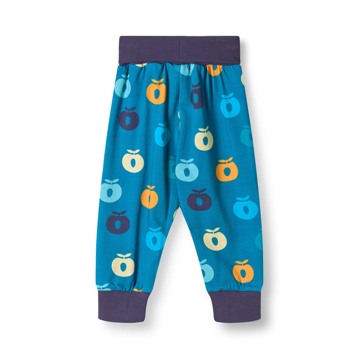 [Smafolk] Ulm Baby Pants with Apple - Solid Blue