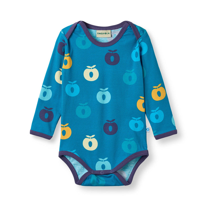 [Smafolk] Ulm Long Sleeve Body With Apple - Solid Blue