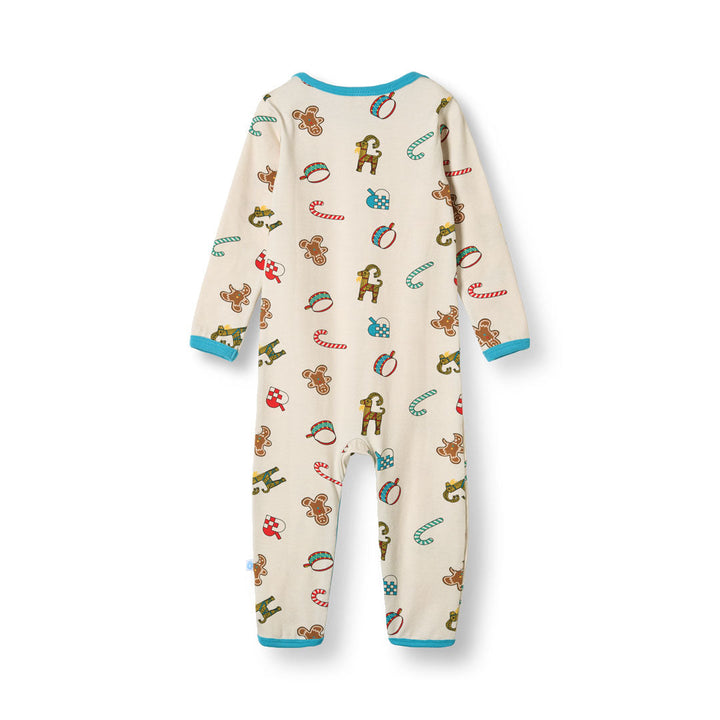[Smafolk] Ulm Long Bodysuit with Christmas Decoration - Vanilla
