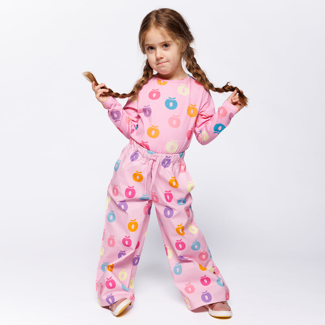 [Smafolk] Valentine Pants With Apple - Pink Lilac