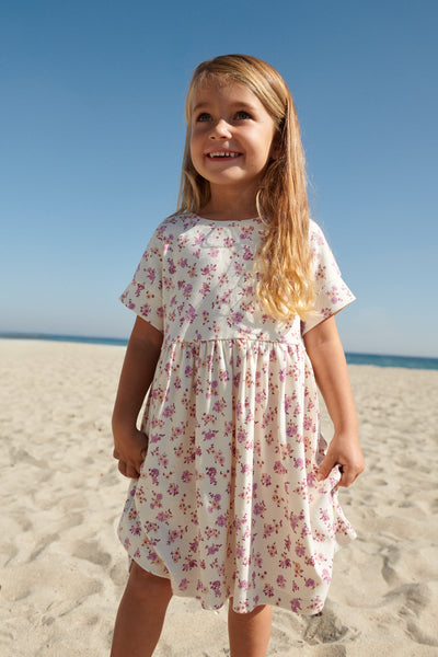 [Weizen] Jerseykleid S/S Emilie - Muschelblumen