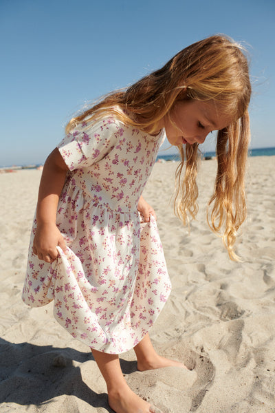 [Wheat] Jersey Dress S/S Emilie- Shell Flowers