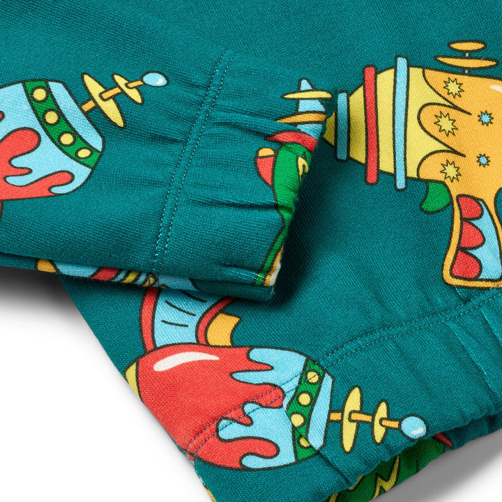 [Smafolk] Yapeen Sweatshirt Space Blasters - Petroleum Green